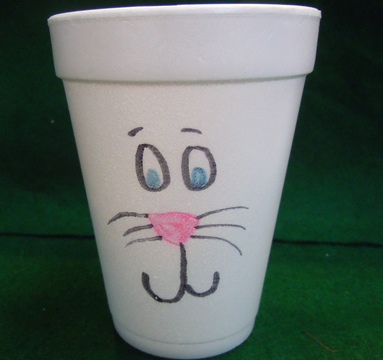 easter bunny party cups - kids Easter craft
